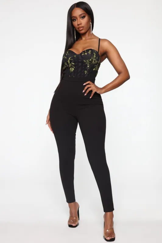 Up For Grabs Jumpsuit - Black sold by Fashion Nova