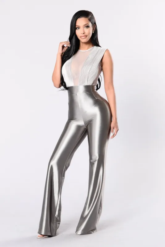 Isabella Jumpsuit - Silver sold by Fashion Nova