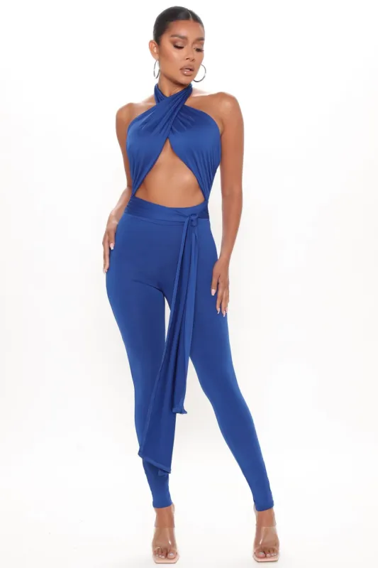Bad Intentions Jumpsuit - Royal sold by Fashion Nova