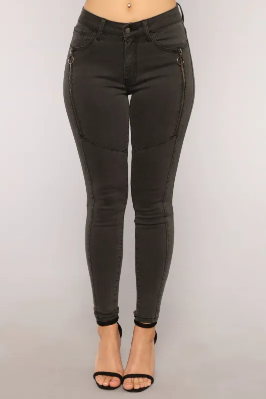 From The Night Skinny Jeans - Black sold by Fashion Nova