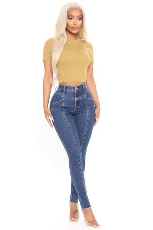Seams Good To Me Skinny Jeans - Dark Wash sold by Fashion Nova