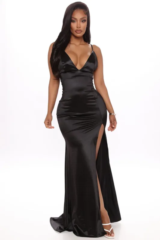 Look Behind Me Maxi Dress - Black sold by Fashion Nova