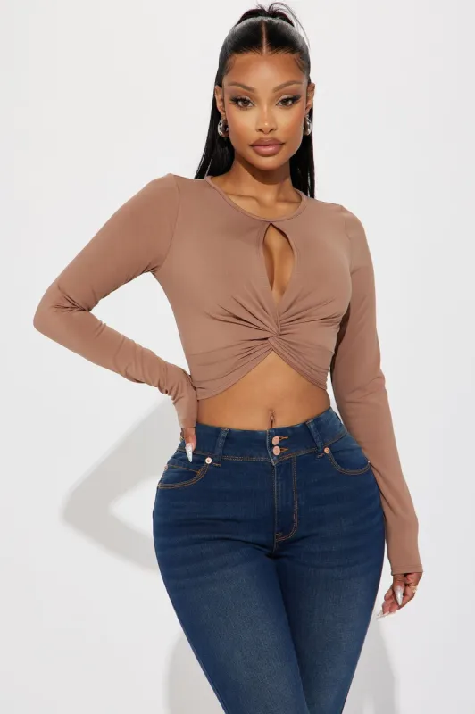 Jaylene Smooth Fit Top - Mocha made by Fashion Nova
