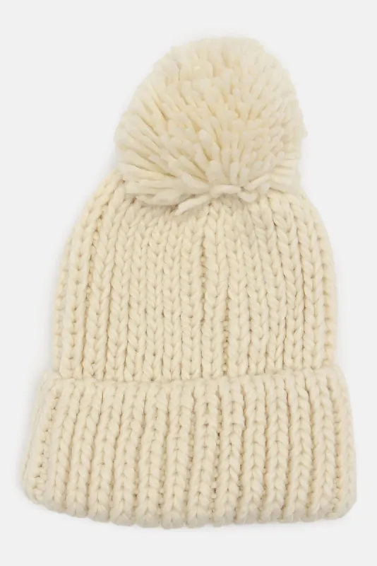 Snuggle With Me Beanie - Ivory sold by Fashion Nova