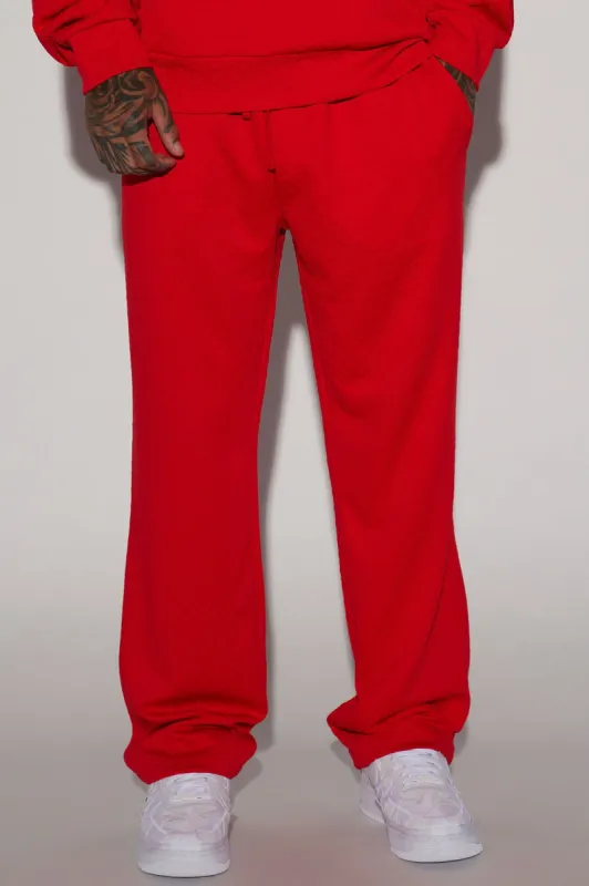 Textured Rectangles Slim Pants - Red sold by Fashion Nova