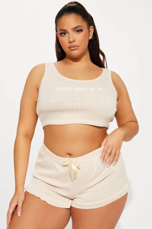 Sweet Sleep Pointelle PJ Short Set - Brown sold by Fashion Nova