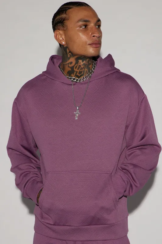 Textured Lines Hoodie - Purple sold by Fashion Nova