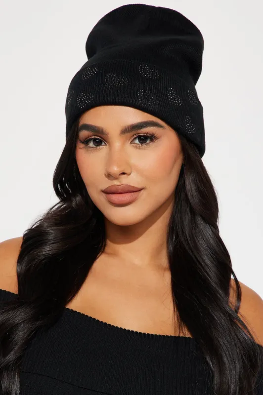 Your My Heart Beanie - Black sold by Fashion Nova