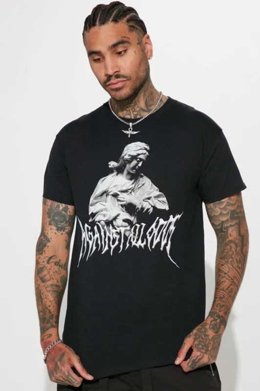 Against All Odds Short Sleeve Tee - Black sold by Fashion Nova