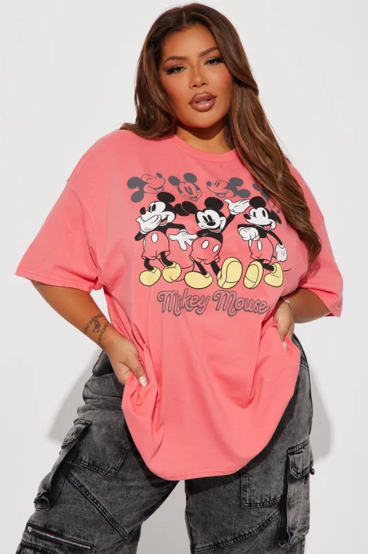 Strike A Pose Mickey Mouse Graphic Tshirt - Red sold by Fashion Nova