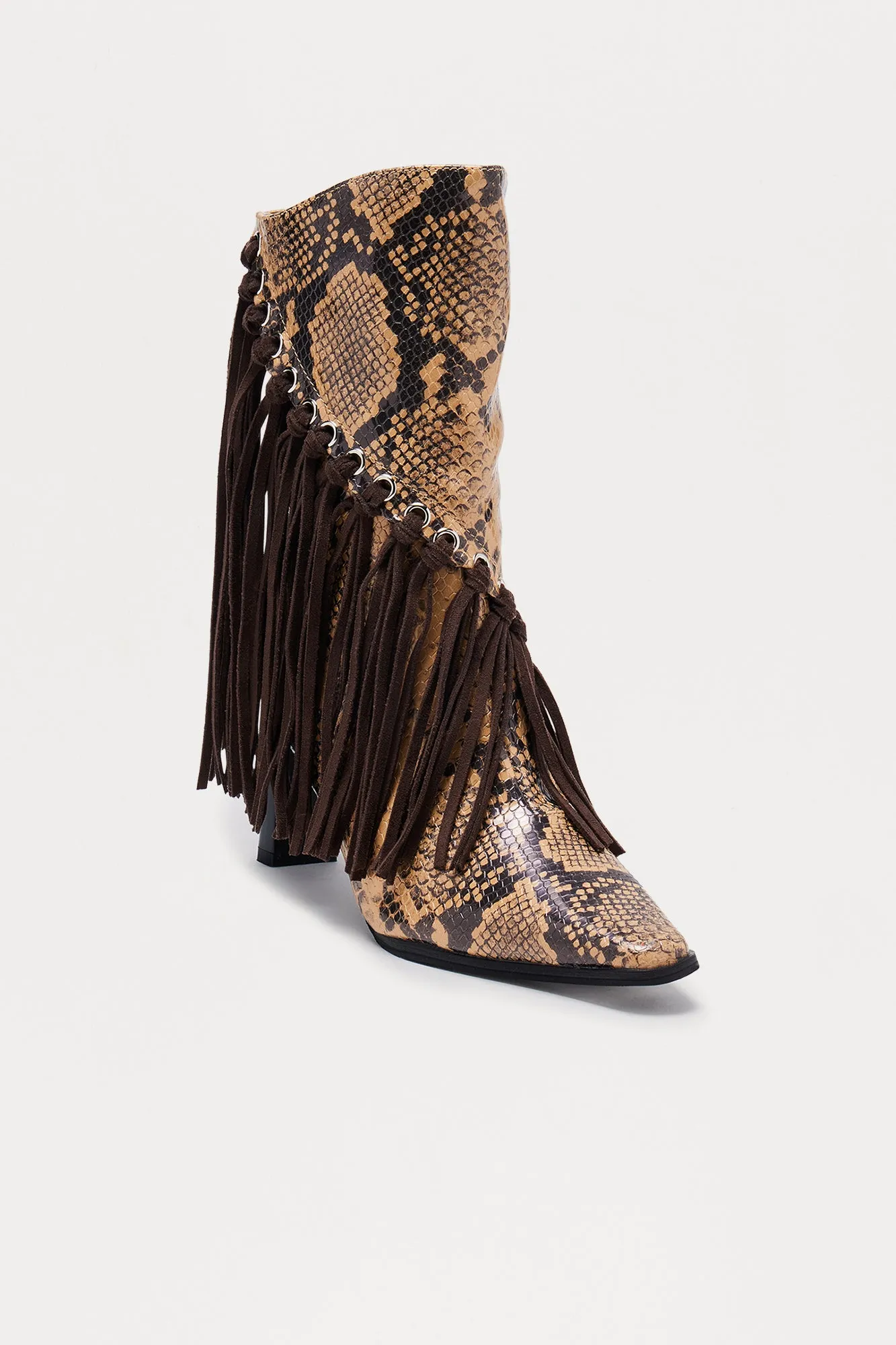 Dolly Fringe Booties - Beige sold by Fashion Nova product image thumbnail 2