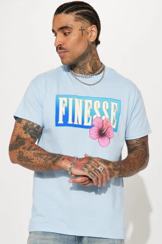 Finesse Water Short Sleeve Tee - Light Blue sold by Fashion Nova