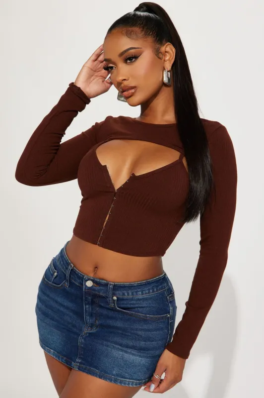 Aria Top - Brown sold by Fashion Nova