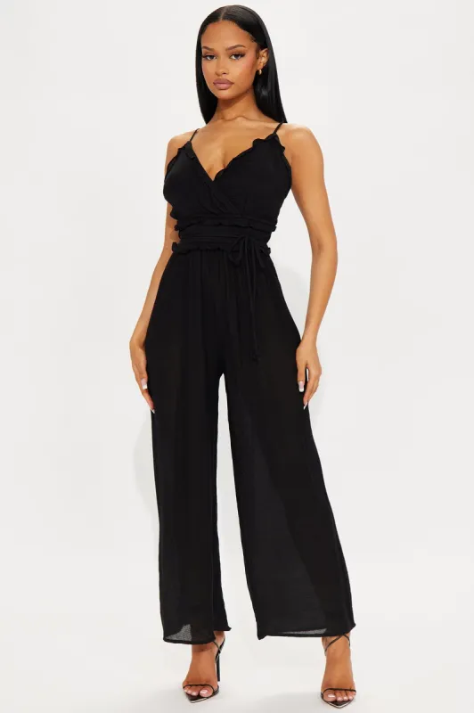 How I Like It Jumpsuit - Black sold by Fashion Nova