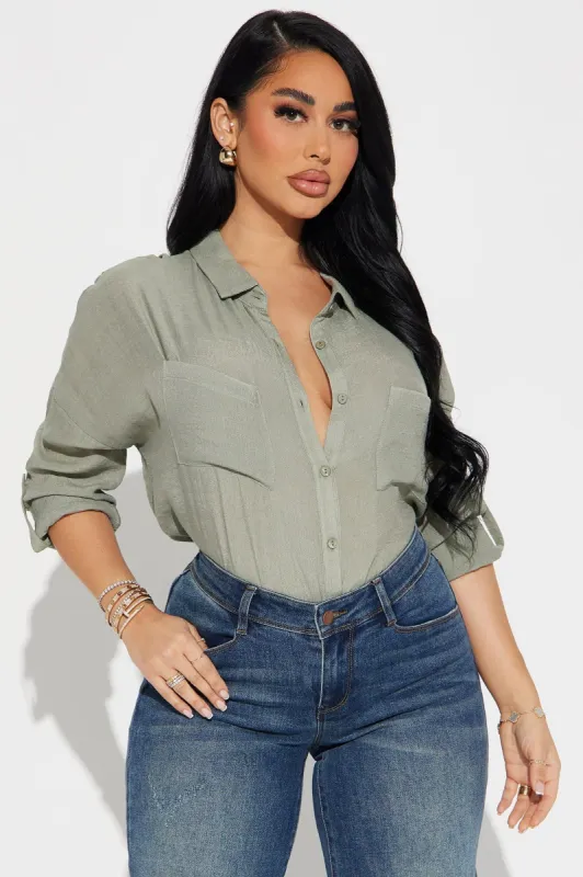 Tatum Shirt - Olive sold by Fashion Nova