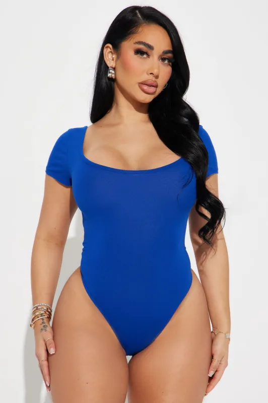 Tatiana Scoop Neck Bodysuit - Royal sold by Fashion Nova