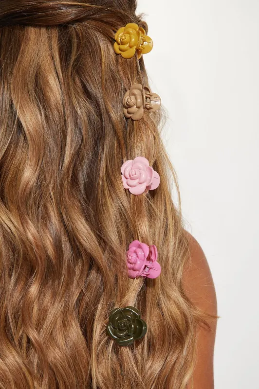 Blossomed Bouquet 6 Piece Hair Clip Set - Multi Color sold by Fashion Nova