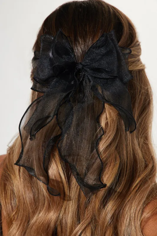 Midnight Dancer Hair Bow - Black sold by Fashion Nova