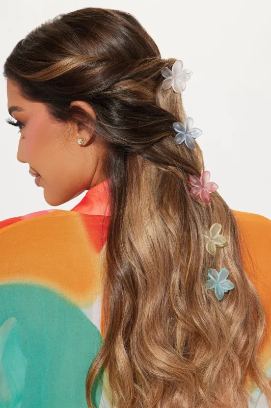 Clearly On Vacation 5 Piece Hair Clip Set - Multi Color sold by Fashion Nova