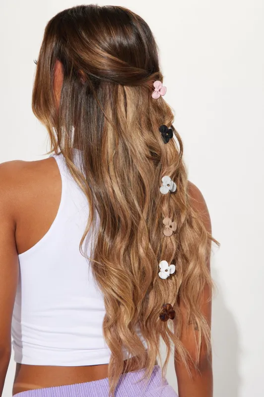 Fresh Bow-Out 6 Piece Hair Clip Set - Multi Color sold by Fashion Nova