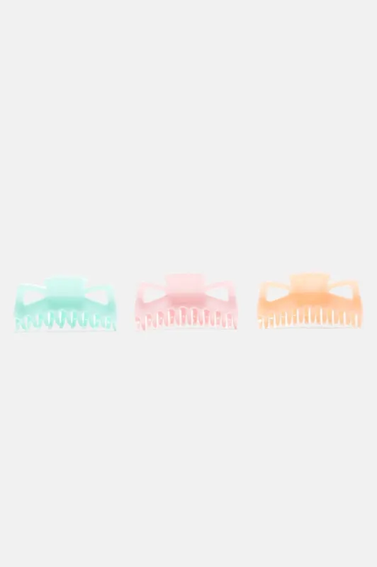 Tipple Scoop Sorbet 3 Piece Claw Clip Set - Multi Color sold by Fashion Nova