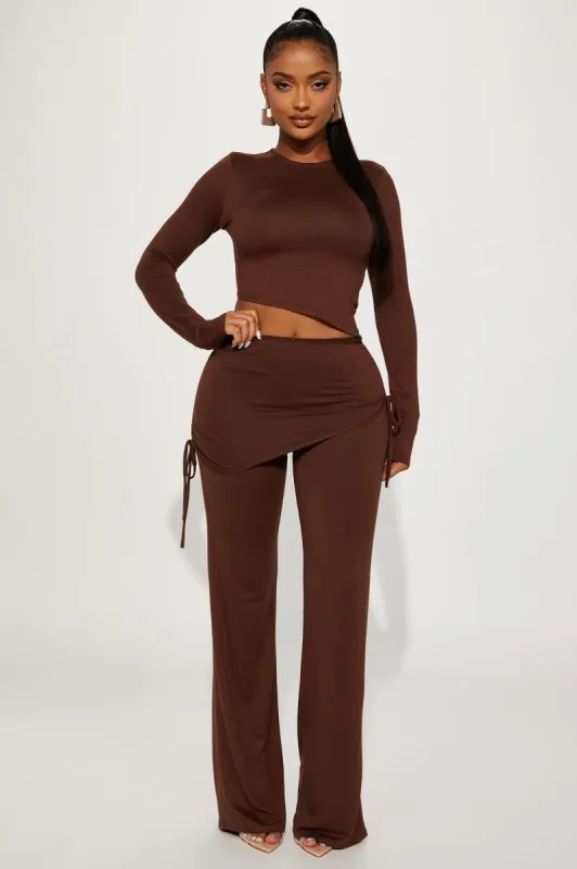 All Or Nothing Pant Set - Brown sold by Fashion Nova