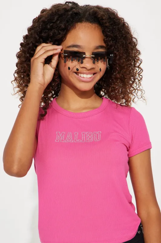 Mini Too Drippy Sunglasses - Black sold by Fashion Nova