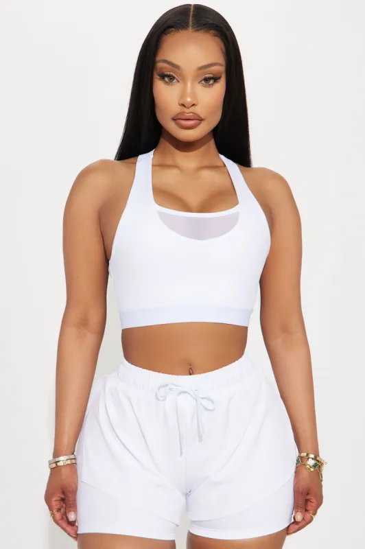 Dash Elevate Sports Bra - White sold by Fashion Nova