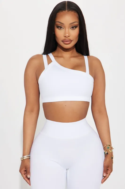 Above The Net Elevate Sports Bra - White sold by Fashion Nova