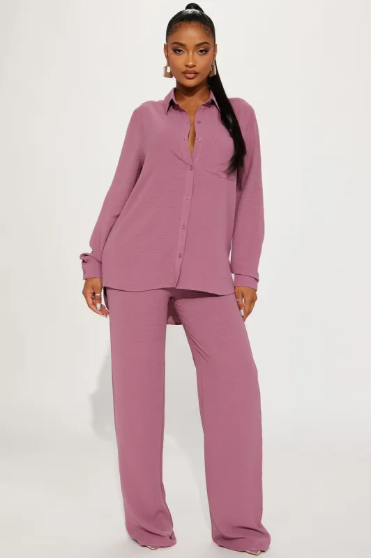 Makenzie Pant Set - Plum sold by Fashion Nova