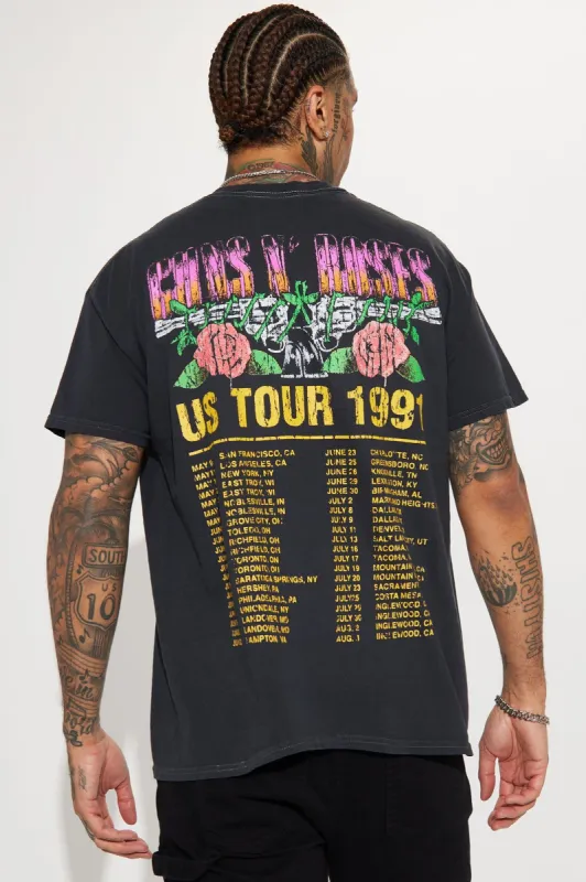 Guns N Roses 1991 US Tour Short Sleeve Tee - Black sold by Fashion Nova