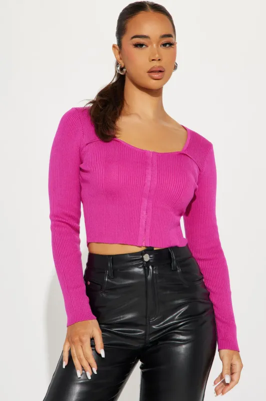 Sasha Sweater Top - Pink sold by Fashion Nova