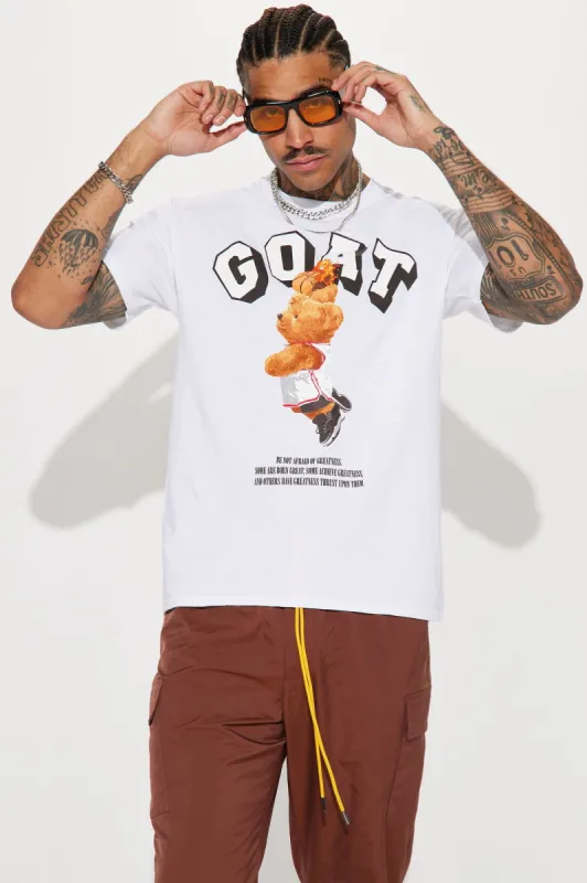 Goat Bear Short Sleeve Tee - White sold by Fashion Nova