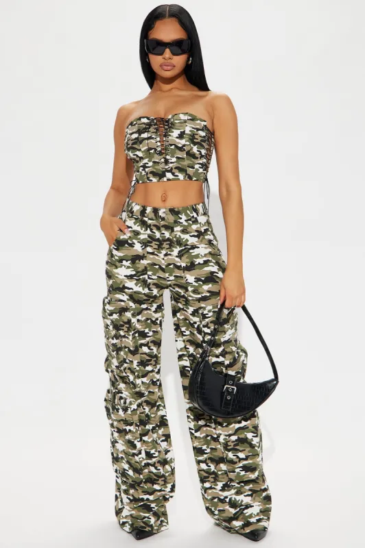 Strong Sensation Camo Pant Set - Camouflage sold by Fashion Nova