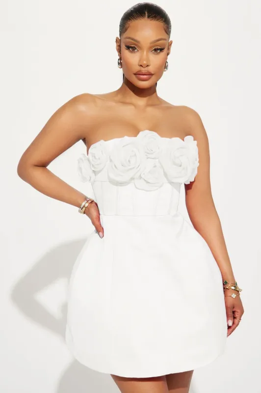 Bliss Corset Mini Dress - White sold by Fashion Nova
