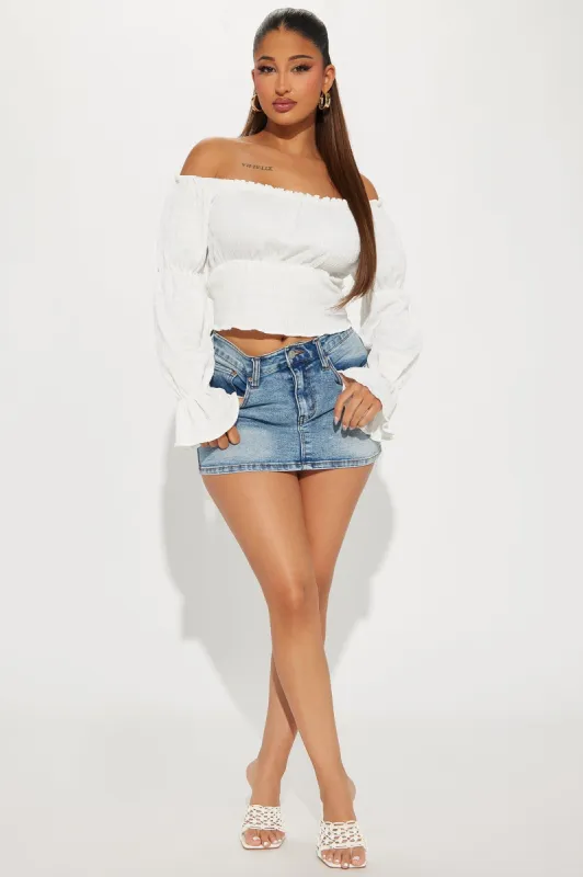 Clarissa Blouse Top - Off White sold by Fashion Nova