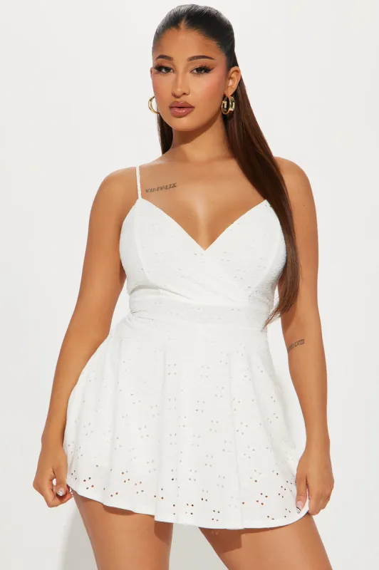 Rosaria Romper - Ivory sold by Fashion Nova