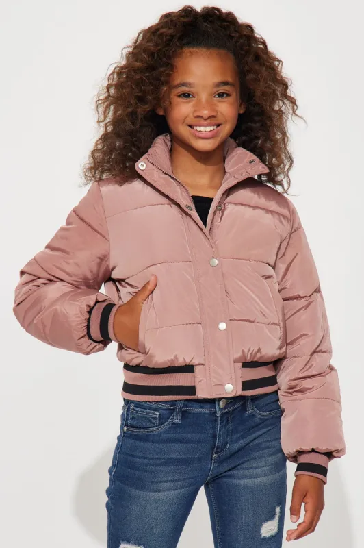 Mini Mrs. Jackson Puffer Jacket - Pink sold by Fashion Nova