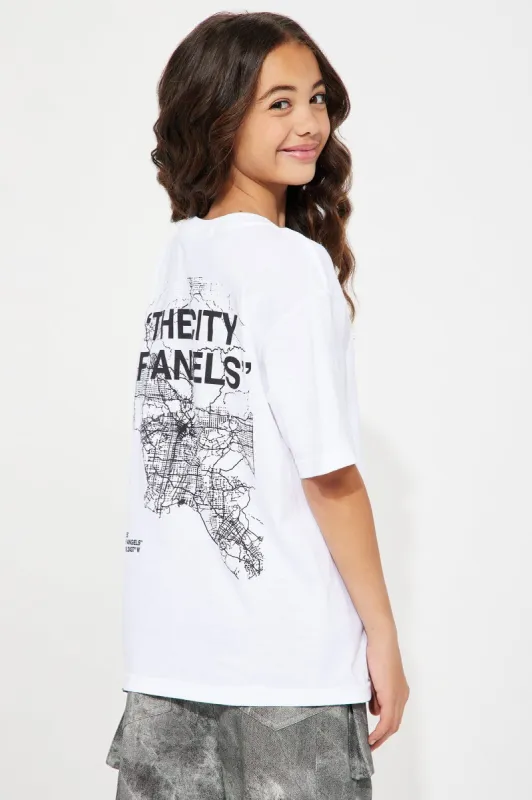 Mini Take Me To The City Top - White sold by Fashion Nova