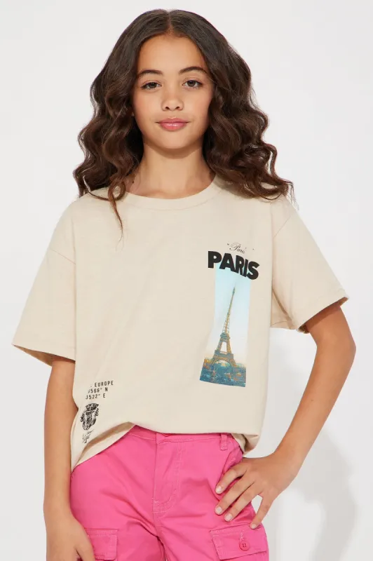 Mini Officially In Paris T-Shirt - Taupe sold by Fashion Nova