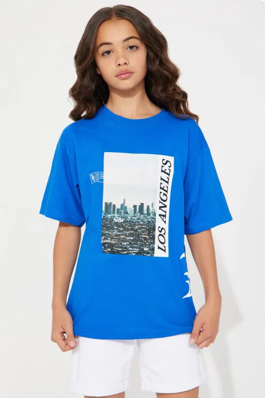 Mini LA Skyline Tee - Royal made by Fashion Nova