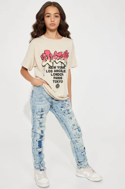 Mini Can't Distress Enough Skinny Jean - Medium Wash sold by Fashion Nova