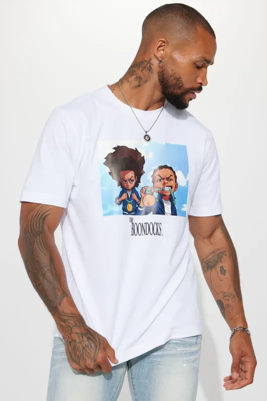 Boondocks Boys Short Sleeve Tee - White sold by Fashion Nova
