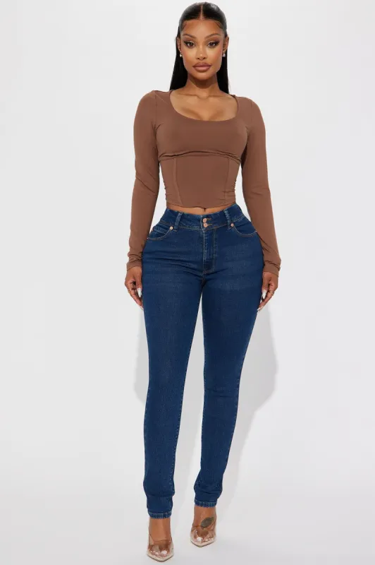 Notice Me Booty Lifting Stretch Skinny Jeans - Dark Wash sold by Fashion Nova