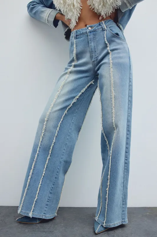 In A Mood Stretch Baggy Jeans - Medium Wash sold by Fashion Nova