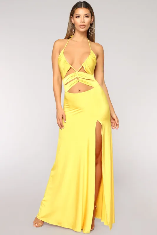 Givin' You Love Dress - Yellow sold by Fashion Nova