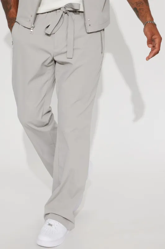 Need Your Honesty Belted Trousers - Grey sold by Fashion Nova