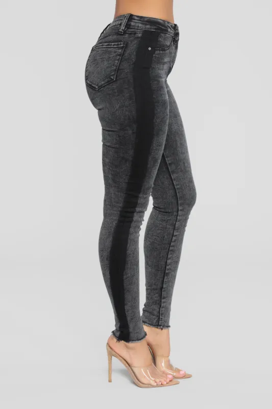 Reyna High Rise Jeans - Acid Black Wash sold by Fashion Nova