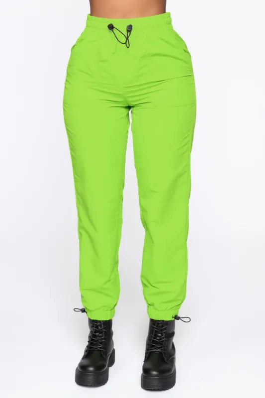 On The Go Drawstring Joggers - Neon Green sold by Fashion Nova