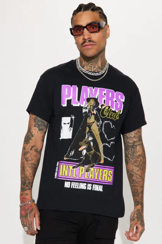 International Players Short Sleeve Tee - Black sold by Fashion Nova